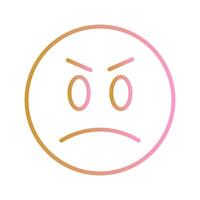 Angry Face Icon Design vector