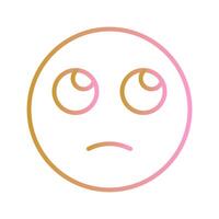 Face with Rolling Eyes Icon Design vector