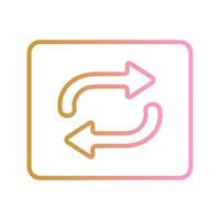 Repeat Button Icon Design vector