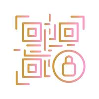 QR Code Encryption Icon Design vector