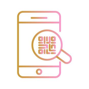 qr código autenticación icono diseño vector