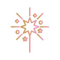 Sparklers Icon Design vector