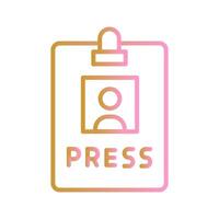 Press Pass Icon Design vector