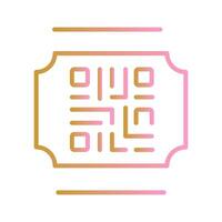 QR Code Ticket Icon Design vector