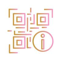 QR Code Information Icon Design vector