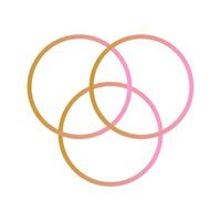 Venn Diagram Icon Design vector