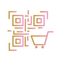 QR Code Shopping Icon Design vector