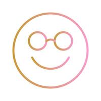 Nerd Face Icon Design vector