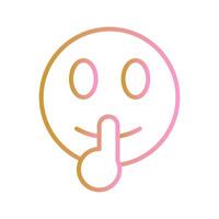 Shushing Face Icon Design vector