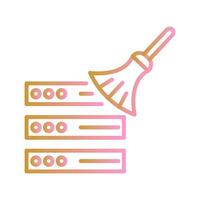 Data Cleaning Icon Design vector