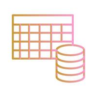 Table Data Icon Design vector