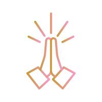 Folded Hands Icon Design vector