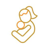 Mother and Child Icon Design vector