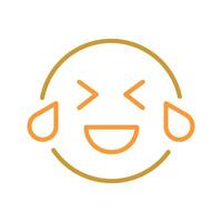 Face with Tears of Joy Icon Design vector