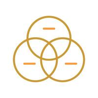 Venn Diagram Icon Design vector