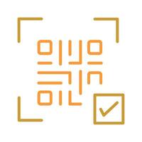 QR Code Link Icon Design vector