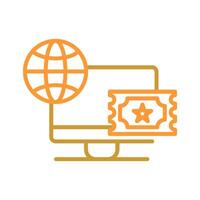 Ticket System Icon Design vector