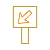 Diagonal Down Left Arrow Icon Design vector