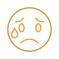 Crying Face Icon Design vector