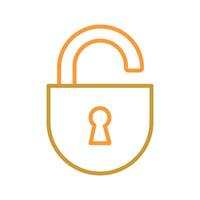 Open Lock Icon Design vector