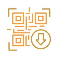 QR Code Download Icon Design vector