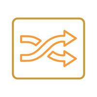 Shuffle Tracks Button Icon Design vector