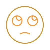 Face with Rolling Eyes Icon Design vector