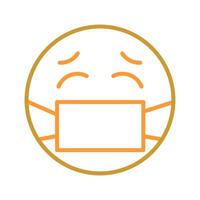 Face with Medical Mask Icon Design vector