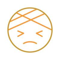 Face with Head-Bandage Icon Design vector