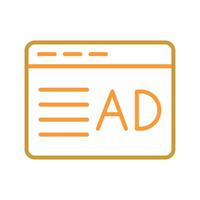 Ad Placement Icon Design vector