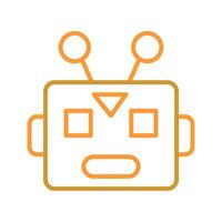 Robot Face Icon Design vector