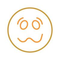 Woozy Face Icon Design vector