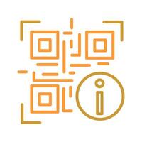 QR Code Information Icon Design vector