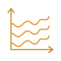 Spline Chart Icon Design vector