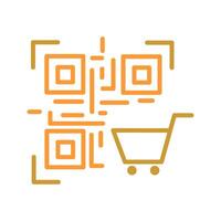 QR Code Shopping Icon Design vector