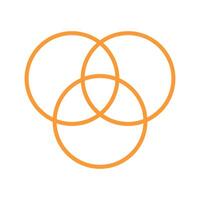 Venn Diagram Icon Design vector