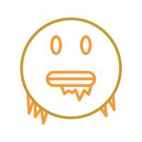 Cold Face Icon Design vector