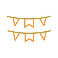 Bunting Flags Icon Design vector