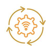 Automated Process Icon Design vector