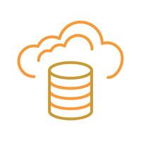 Cloud Database Icon Design vector