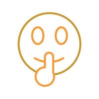 Shushing Face Icon Design vector