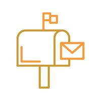 Mailbox Flag Icon Design vector