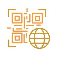 QR Code Website Icon Design vector
