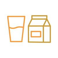 Glass of Milk Icon Design vector