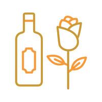 Wine and Roses Icon Design vector