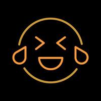 Face with Tears of Joy Icon Design vector