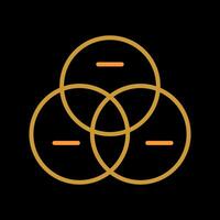 Venn Diagram Icon Design vector
