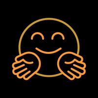 Hugging Face Icon Design vector