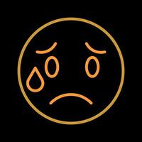 Crying Face Icon Design vector