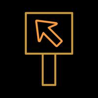 Diagonal Up Left Arrow Icon Design vector
